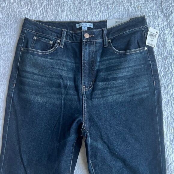 NWT And Now This The Slim Jean High Rise Long line Leg Dark Rinse Jeans sz 32 - Picture 3 of 13